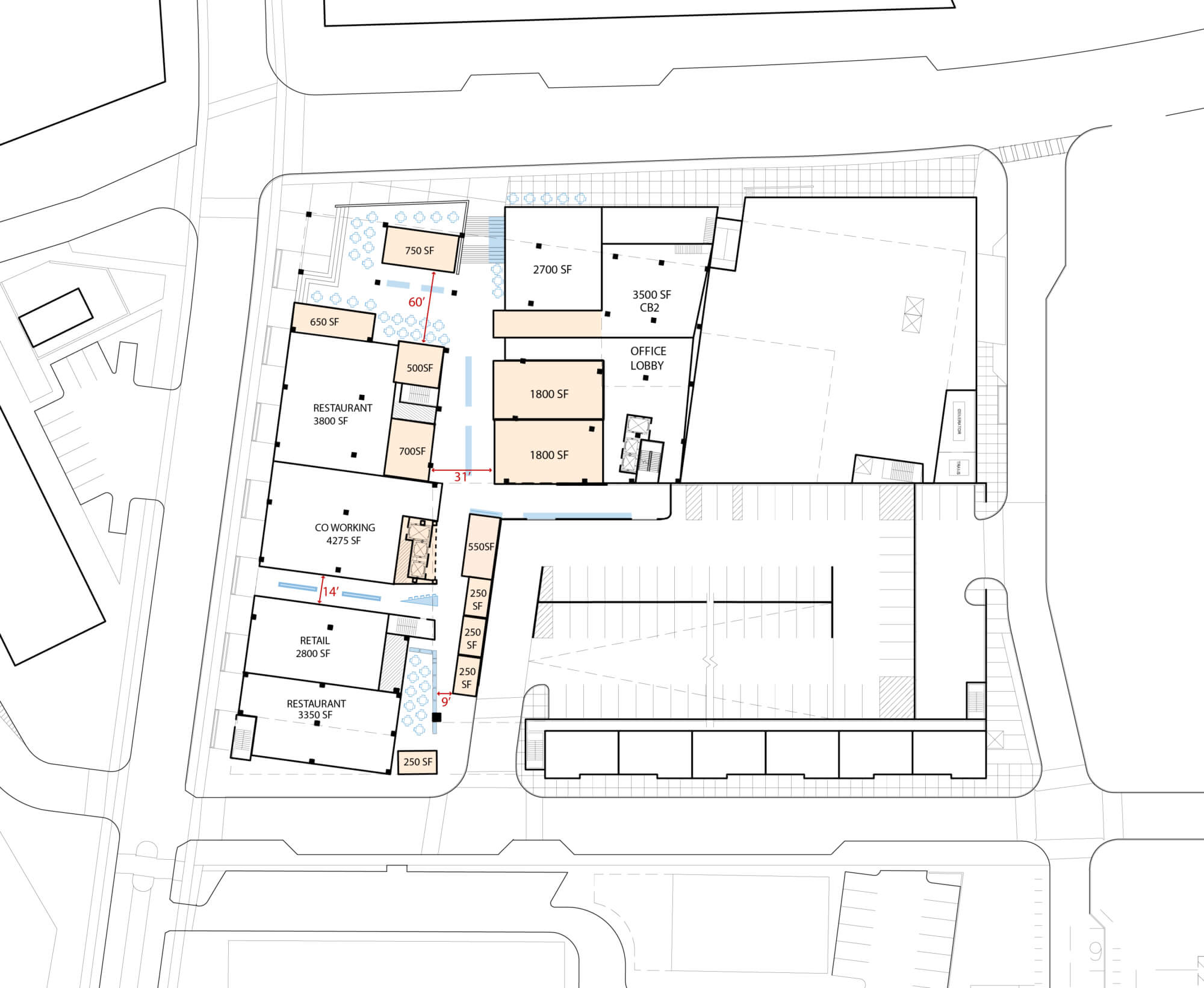 THE INTERLOCK Square Feet Studio